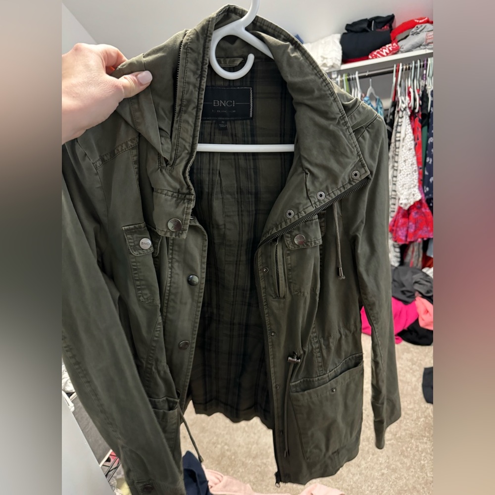 Blanc noir utility jacket olive green. Like new